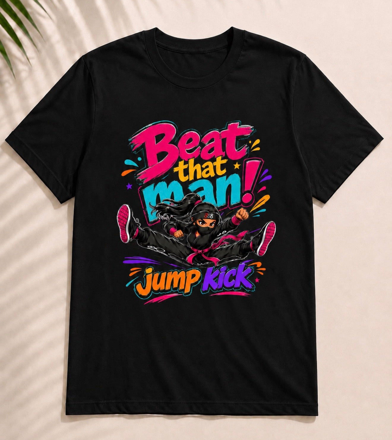 Beat That Man! Jump Kick Graphic Tee