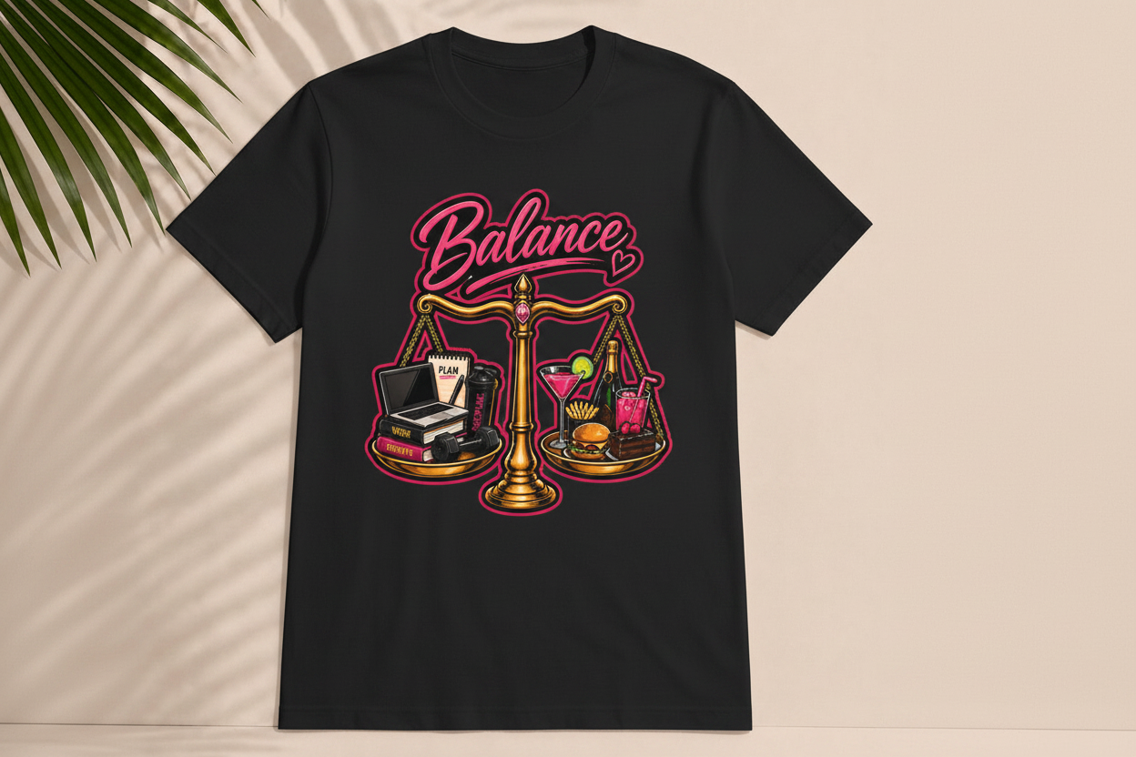 868 Balance Tee - “Work Hard, Play Balanced”
